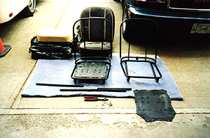 Seats dismantled